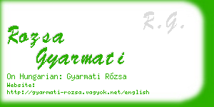 rozsa gyarmati business card