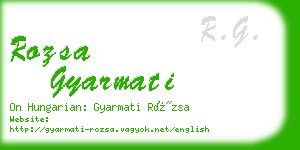 rozsa gyarmati business card